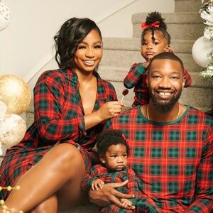 Little Sleepies Tartan plaid PJs size 5/6